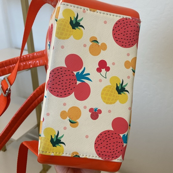 Loungefly Disney Fruit Pattern Backpack - Red, Yellow, Orange - Picture 6 of 8